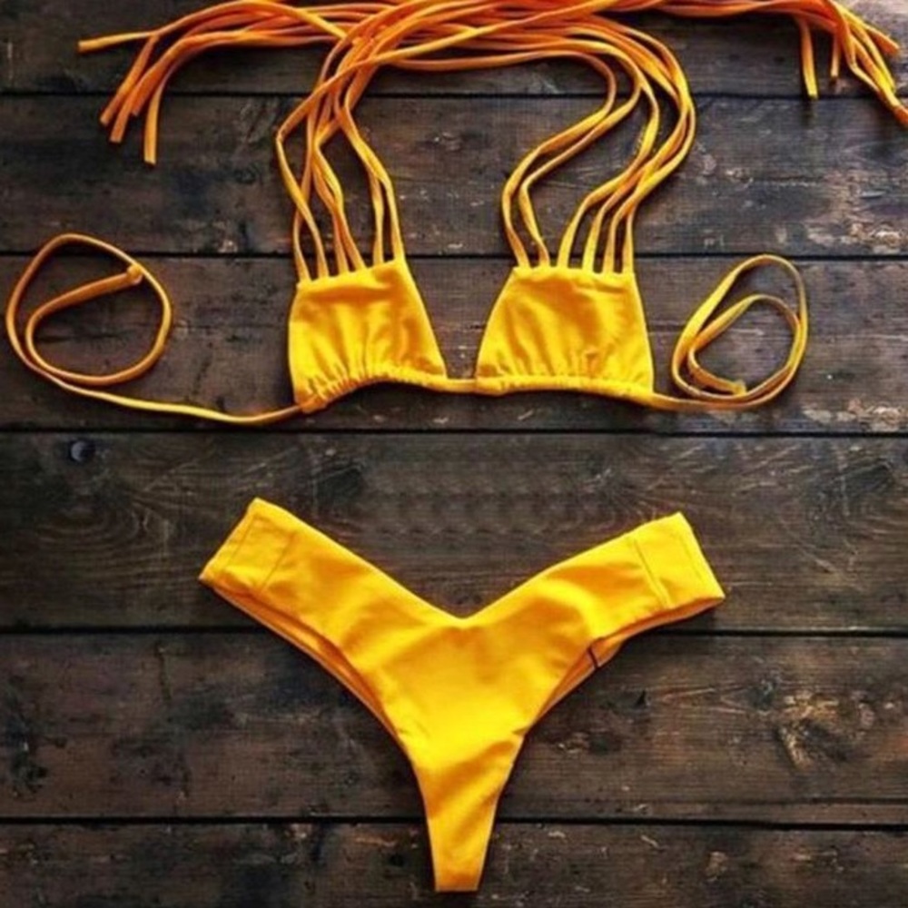 Yellow bikini